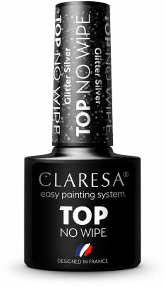 CLARESA Top No Wipe 5g Glitter Silver