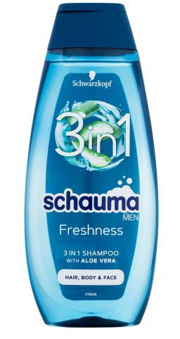 Schwarzkopf Schauma Men Freshness 3in1 szampon do włosów 400 ml dla mężczyzn