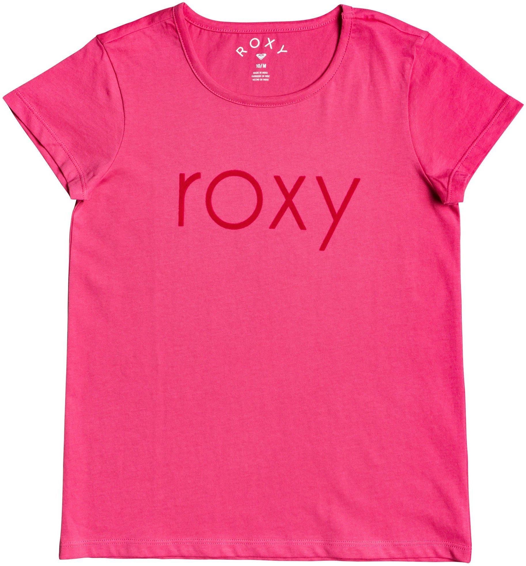 t-shirt dziecięcy ROXY ENDLESS MUSIC FLOCK GIRL Pink Flambe - MLB0