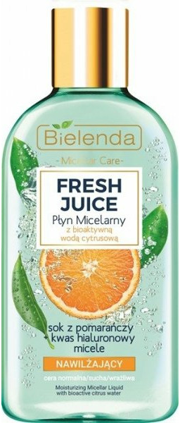 Bielenda Fresh Juice Płyn micelarny nawilżający z wodą cytrusową Pomarańcza 500ml
