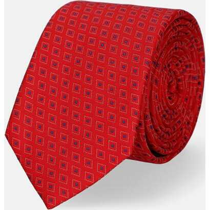 Krawat Czerwony Wzór