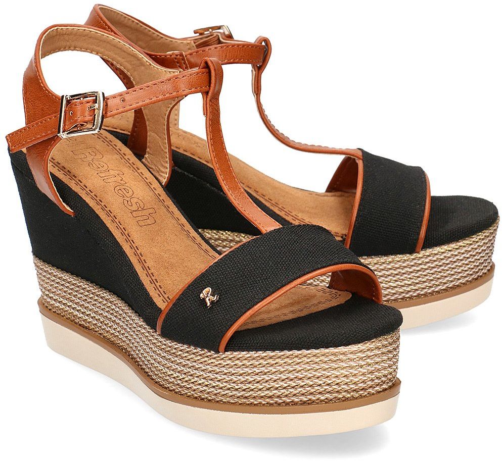Refresh - Sandały Damskie - 69580 BLACK - Czarny