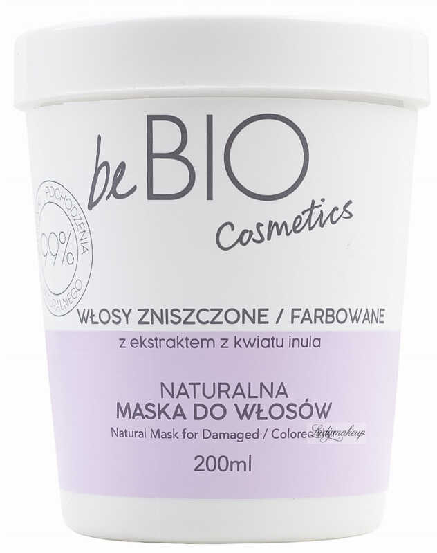 BeBio - Natural Mask for Damaged / Colored Hair - Naturalna maska do włosów zniszczonych i farbowanych - Kwiat Inula - 200 ml