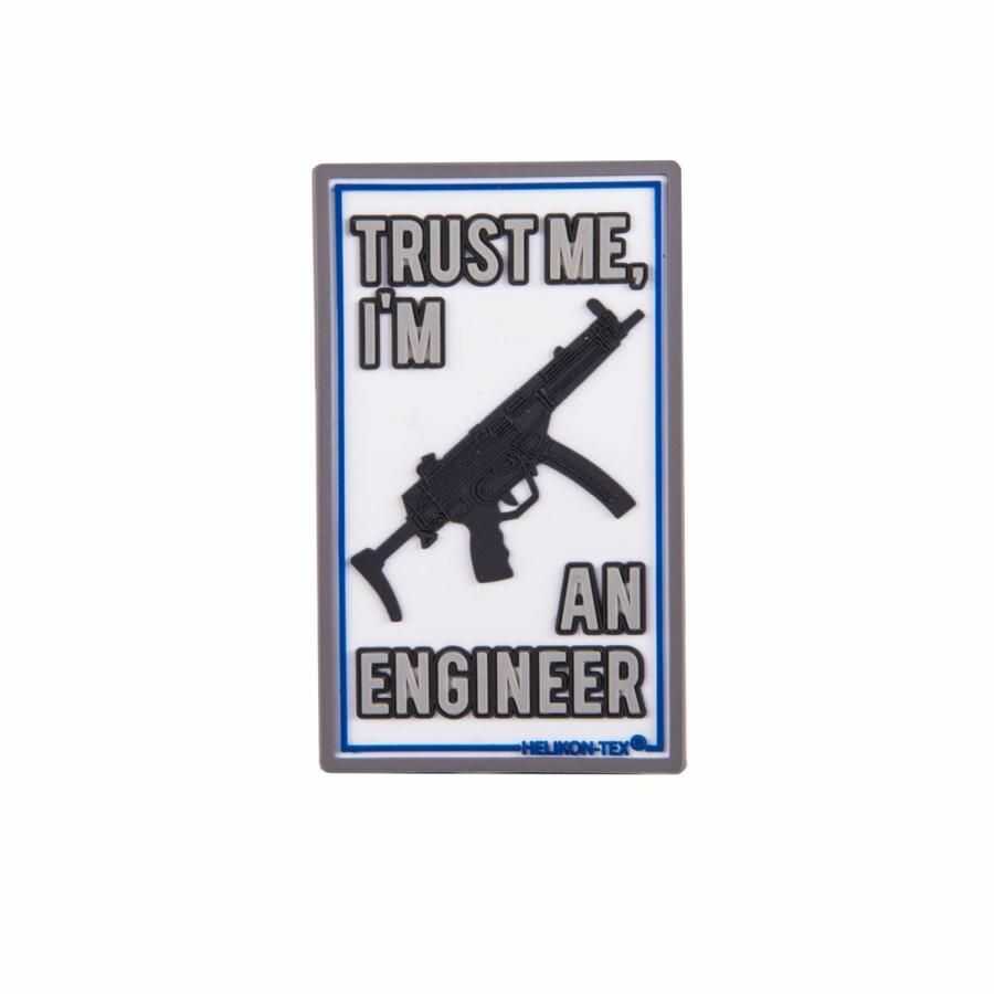 Emblemat Helikon "Trust Me I''m An Engineer" - PVC - Biały (OD-TME-RB-20)