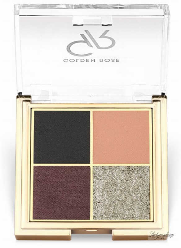 Golden Rose - Quattro Eyeshadow Palette - Paleta 4 cieni do oczu - 4x2,2 g - 01 MIDNIGHT KISS