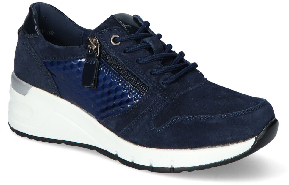Granatowe Sneakersy Filippo na koturnie Filippo DP2052/21NV Navy