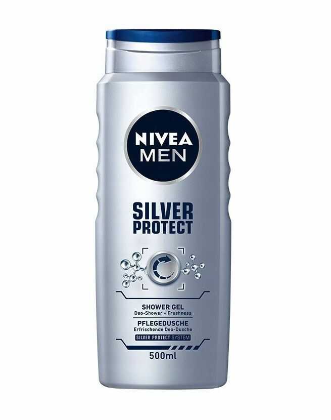 Nivea Men Silver Protect 500ml żel pod prysznic do twarzy, ciała i włosów