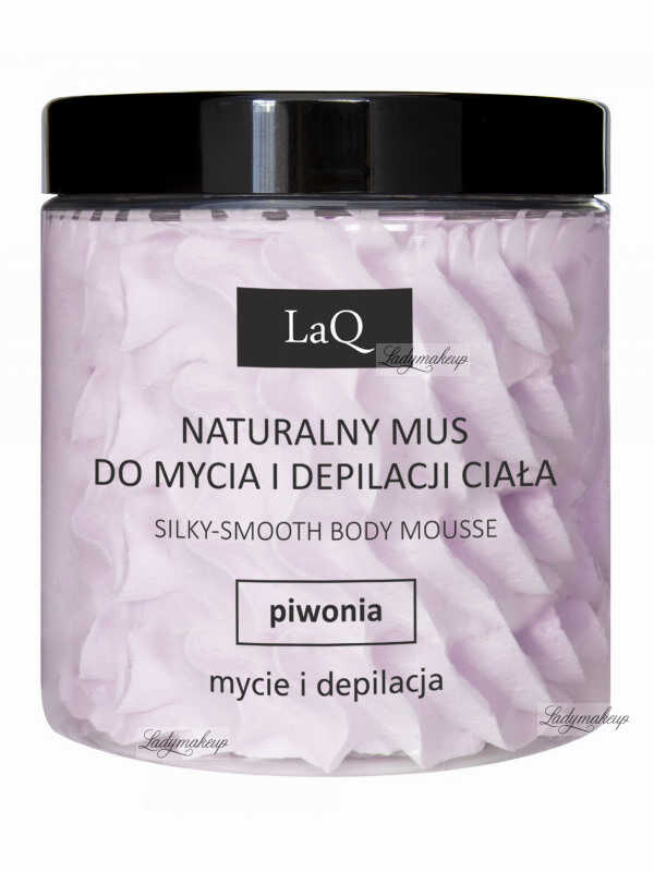 LaQ - Kocica Piwonia - Silky-smooth Body Mousse - Naturalny mus do mycia i depilacji ciała - 100 g
