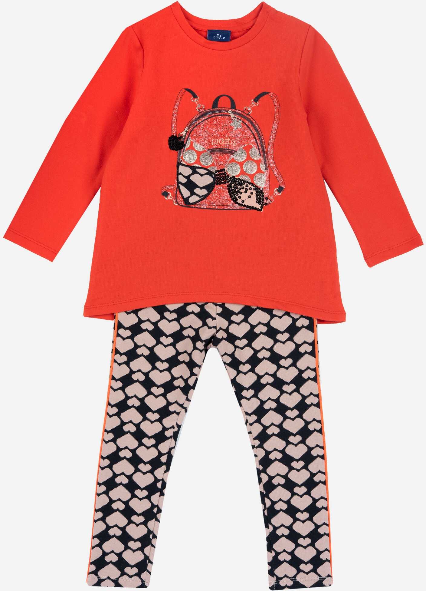 Komplet (bluza + legginsy) Chicco 09076956000000-075 86 cm Czerwony (8059609196319)