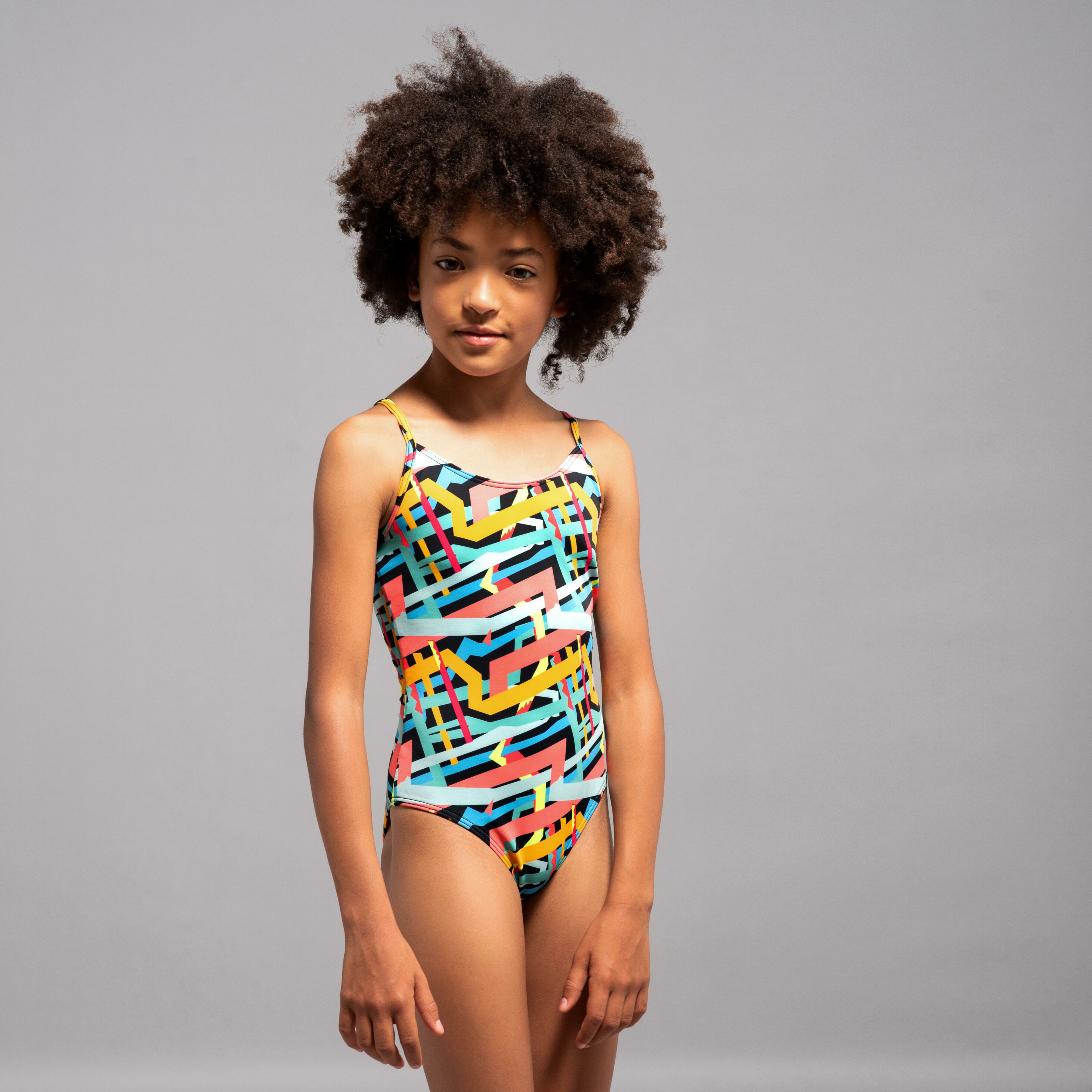 Kostium kąpielowy jednoczęściowy surfingowy dla dzieci Olaian Hiloe 100