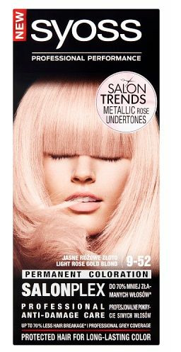 SYOSS_Permanent Coloration farba do włosów trwale koloryzująca 9-52 Różowy Blond