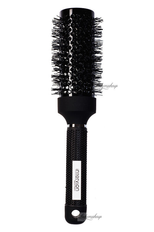 Inter-Vion - Ceramic Hair Modeling Brush - Ceramiczna szczotka do stylizacji średniej długości włosów - Black Label