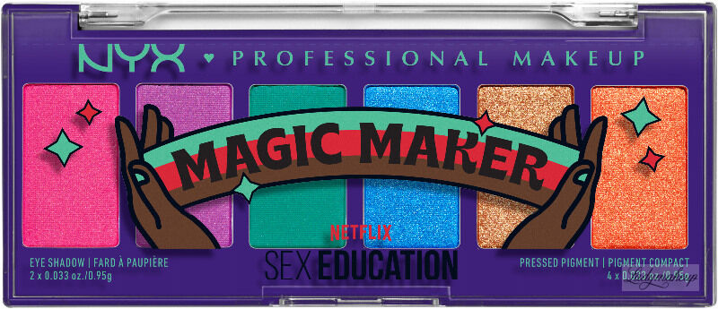 NYX Professional Makeup - Sex Education - Magic Maker - Color Palette - EYE SHADOW & PRESSED PIGMENT - Paleta 6 cieni i pigmentów do powiek