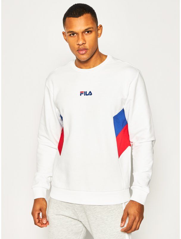Fila Bluza Baker Crew 687481 Biały Regular Fit