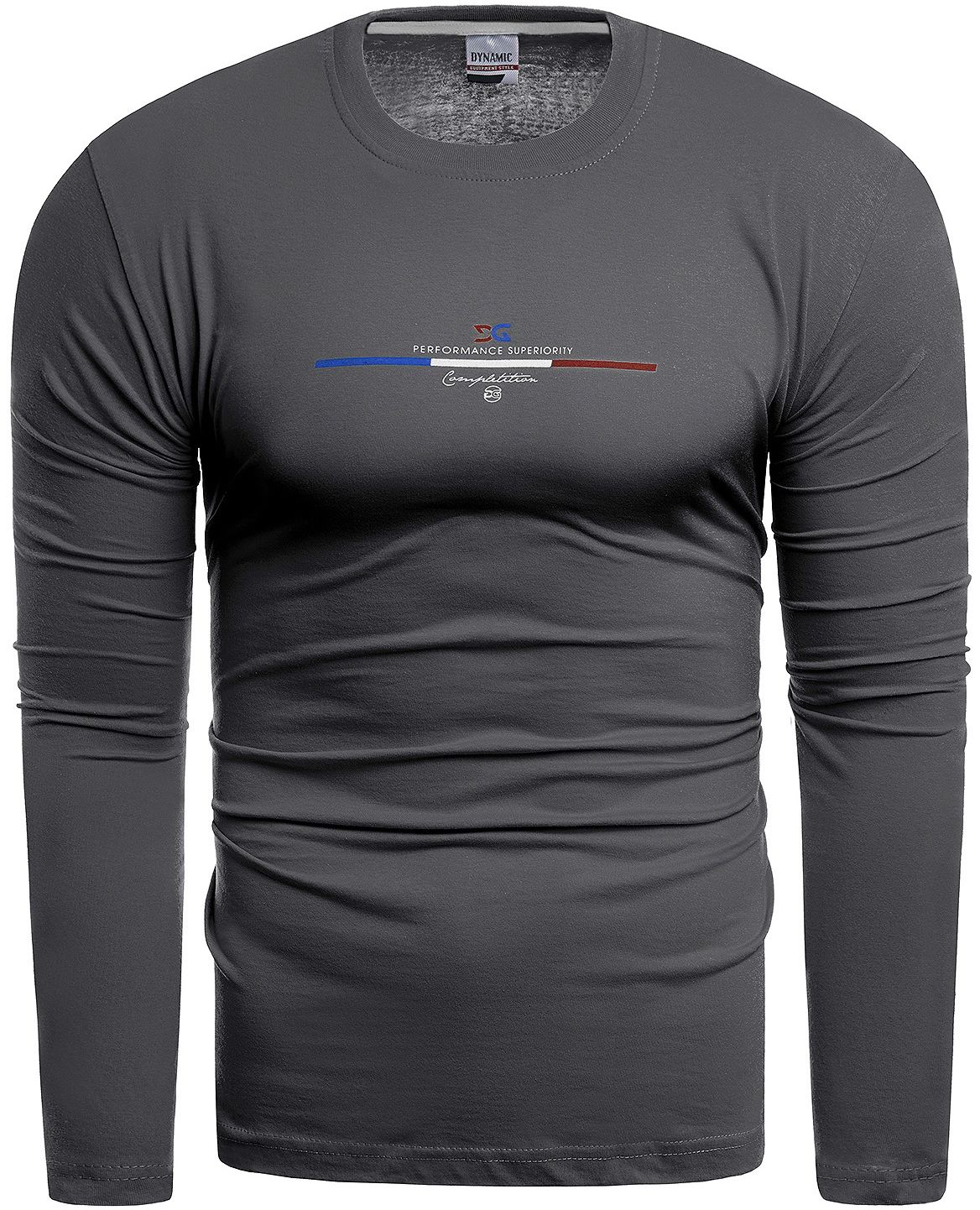 Bluza męska longsleeve Dynamic DG - stalowa