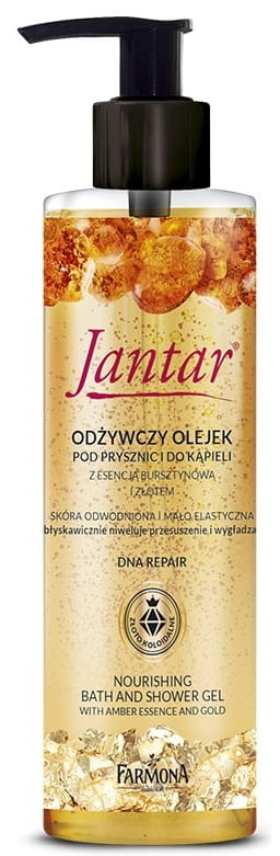 Jantar Olejek do Kąpieli i pod Prysznic ze Złotem, 400ml
