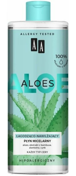 AA Aloes 100% Płyn micelarny łagodząco nawilżający 400ml