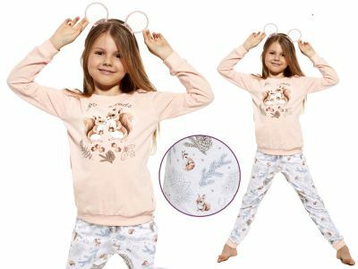Piżama dziecięca LUCY: róż/biały