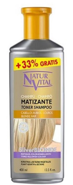 Szampon do oczyszczania włosów Naturvital Silver Blonde Mattifying Shampoo 400 ml (8414002078363)