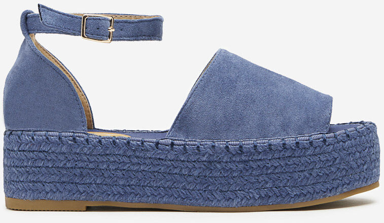 Niebieskie damskie sandały na platformie Ponera - Obuwie