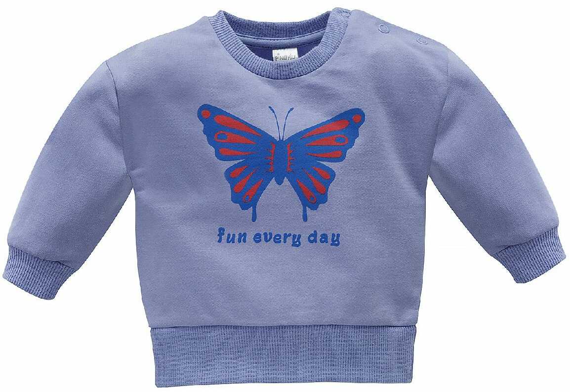 Bawełniana bluza dziewczęca Imagine lawenda z motylem