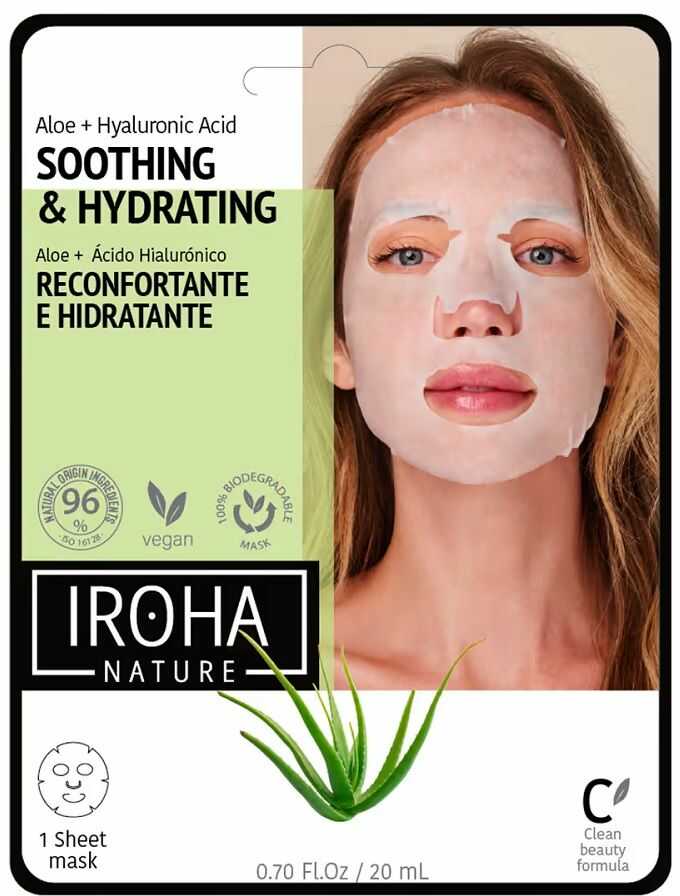 Soothing & Hydrating Tissue Face Mask nawilżająca maska w płachcie z aloesem i kwasem hialuronowym 20ml