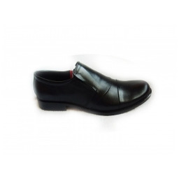 Skorzane BUTY MESKIE szerokie TĘGOSĆ H czarny 45
