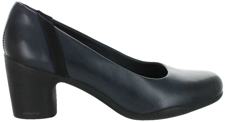 Czółenka damskie Clarks Un Rosa Step granatowe261361524