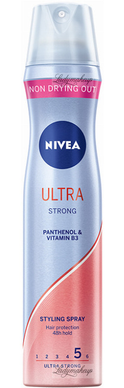 Nivea - Ultra Strong - Styling Spray - Lakier do włosów z pantenolem i wit. B3 - 5 Ultra Strong - 250 ml