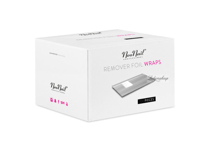 NeoNail - REMOVER FOIL WRAPS - Folie do usuwania żelu, akrylu i lakieru hybrydowego - 100 sztuk - 4458