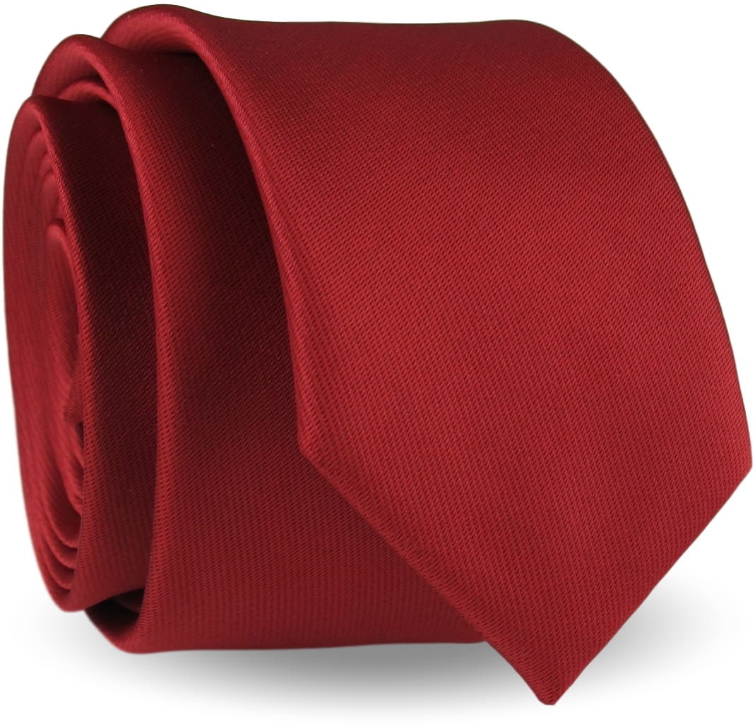 Krawat Męski Elegancki Modny Klasyczny szeroki gładki bordowy wiśniowy G320