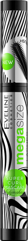Eveline Cosmetics - MegaSize Lashes Mascara - Wydłużająco-podkręcający tusz do rzęs - 10 ml - BLACK