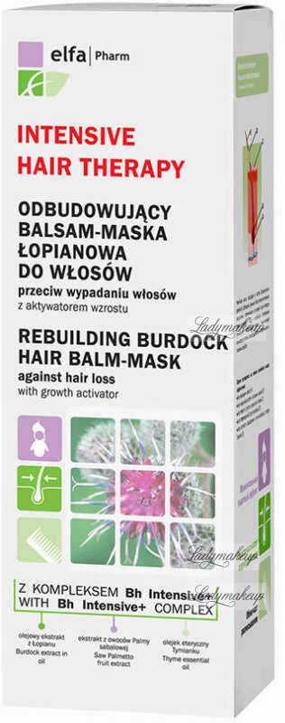 Elfa Pharm - Intensive Hair Therapy - Rebuilding Burdock Hair Balm-Mask - Odbudowujący balsam-maska łopianowy do włosów - Przeciw wypadaniu - 200 ml