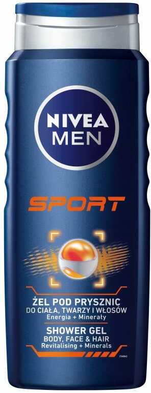 Nivea Men Sport 500ml żel pod prysznic do twarzy, ciała i włosów