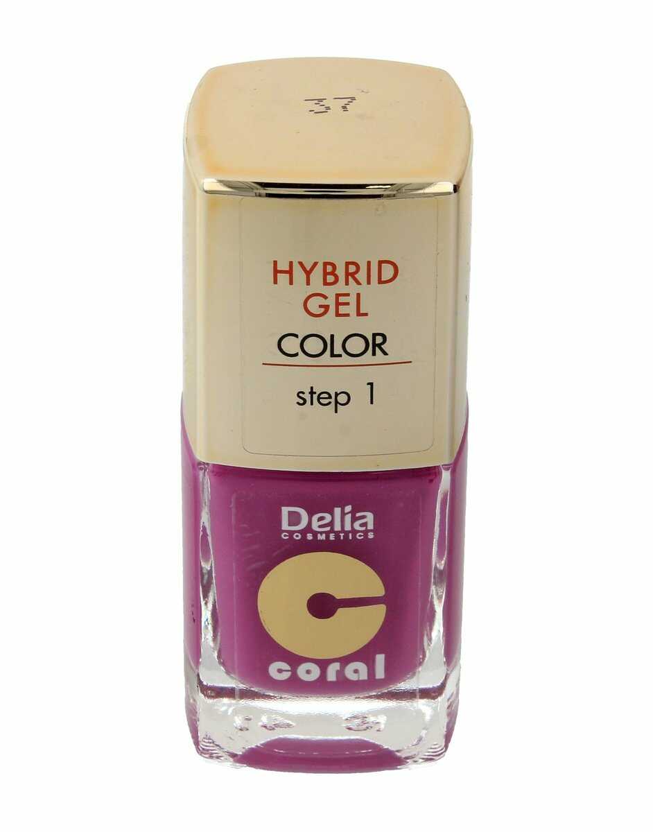 Delia Cosmetics, Coral Hybrid Gel, emalia do paznokci 37, 11 ml
