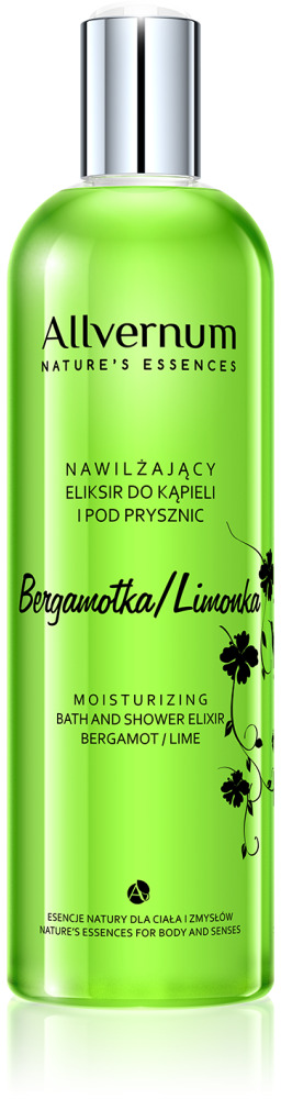 Zielona Bergamotka i Limonka Nawilżający Eliksir do Kąpieli i pod Prysznic, Allvernum