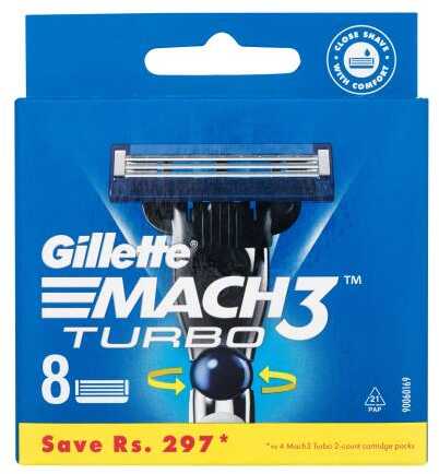 Gillette Mach3 Turbo wkład do maszynki 8 szt dla mężczyzn