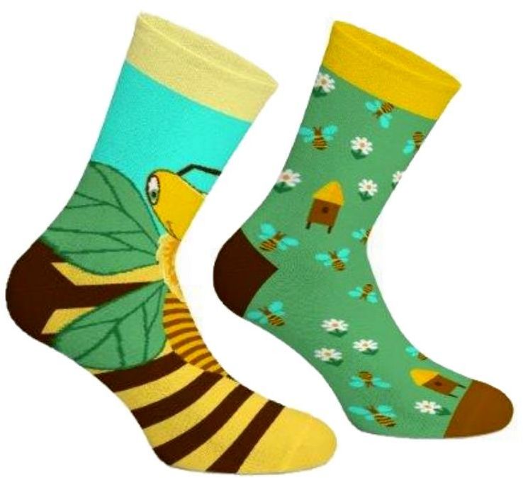 Todo Socks Bee Paradise,, Pszczoły, Miód, Kolorowe Skarpetki