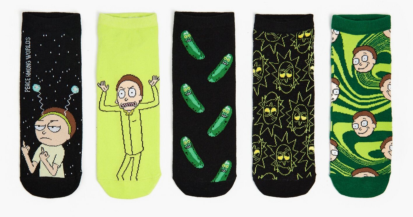 Cropp - Skarpety 5 pack Rick i Morty - Czarny