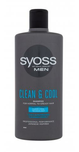Syoss Men Clean & Cool szampon do włosów 440 ml dla mężczyzn