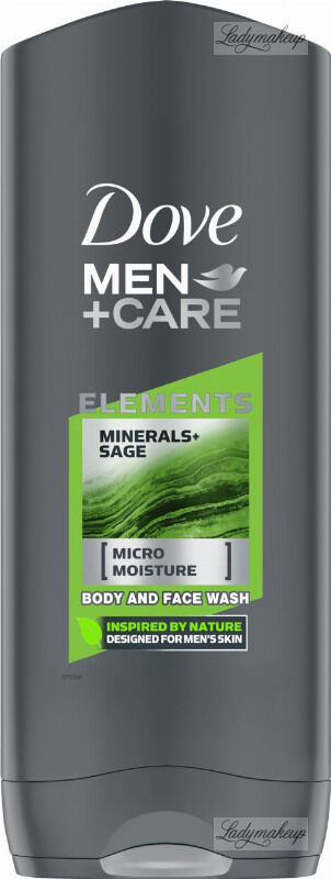 Dove - Men+Care - Elements - Minerals + Sage - Body and Face Wash - Żel pod prysznic do mycia ciała i twarzy dla mężczyzn - 250 ml