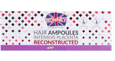 Ampułki do włosów Placenta Ronney Hair Ampoules Intensive Placenta 12 x 10 ml