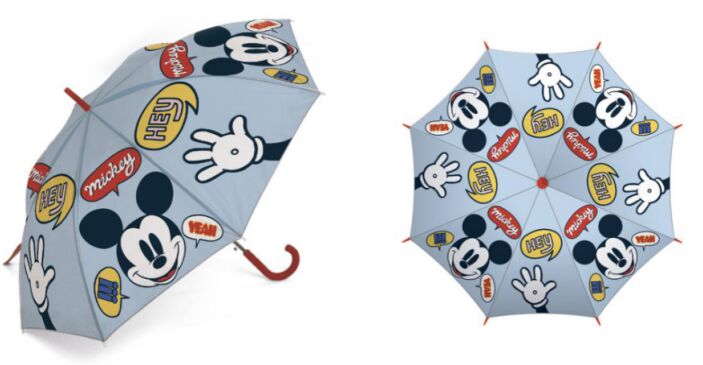 Setino Parasolka dla dzieci Myszka Miki 5259 Mickey Mouse Hey błękitny czerwony parasol czerwona rączka