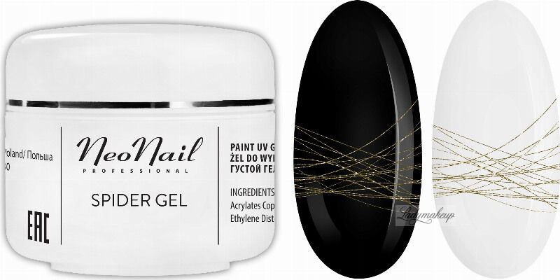 NeoNail - SPIDER GEL - Żel do do wykonywania trwałych zdobień na paznokciach - 7238 GOLD