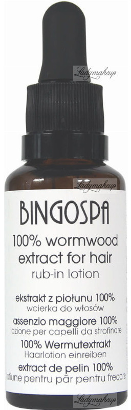 BINGOSPA - 100% WORMWOOD EXTRACT FOR HAIR RUB-IN LOTION - Ekstrakt z piołunu 100% - Wcierka do włosów - 30 ml