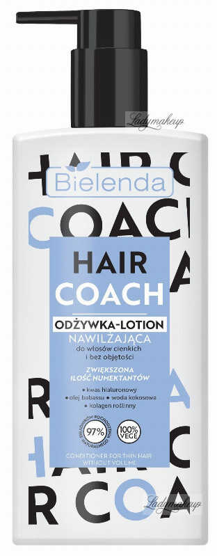Bielenda - Hair Coach - Conditioner - Nawilżająca odżywka-lotion do włosów cienkich i bez objętości - 280 ml