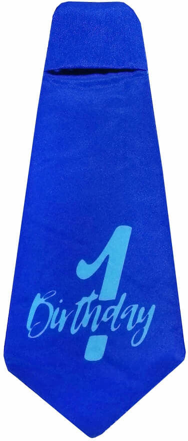 Krawat niebieski 1 Birthday - 1 szt.