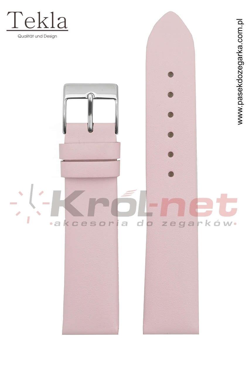 Pasek do zegarka TK126ROZ/20 - gładki, różowy