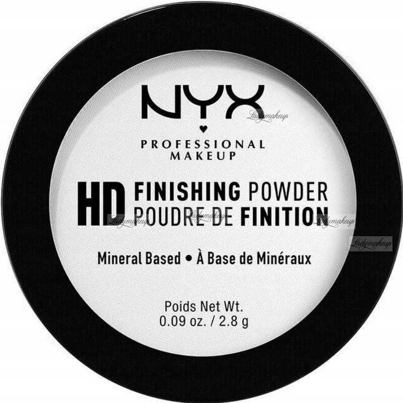 NYX Professional Makeup - HD FINISHING POWDER - Prasowany puder transparentny do makijażu - 2,8 g