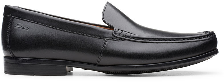 Mokasyny męskie Clarks Claude Plain czarne261386498